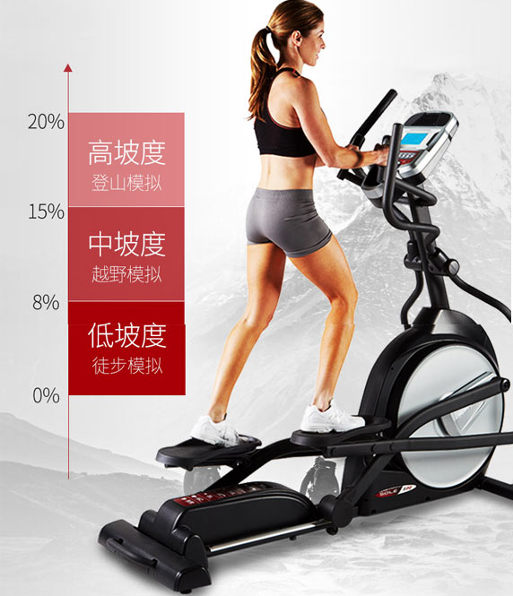 椭圆机坡度练臀